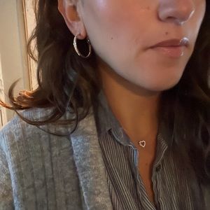 14K gold plated sterling silver hoops
